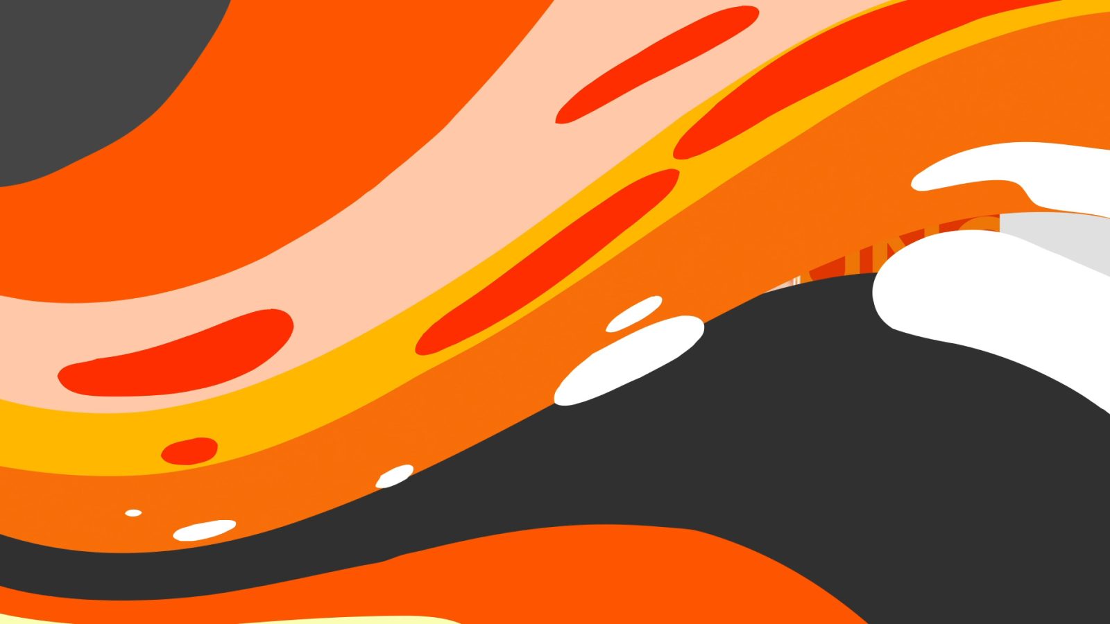 Abstract orange graphic transition