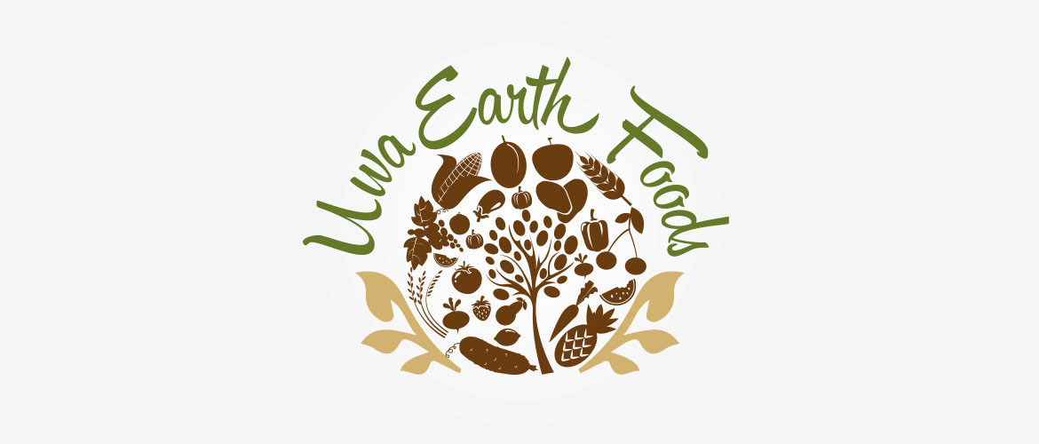 Uwa Earth Foods logo, branding and design.