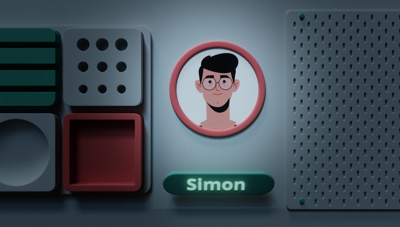 Meet Simon 3D character still